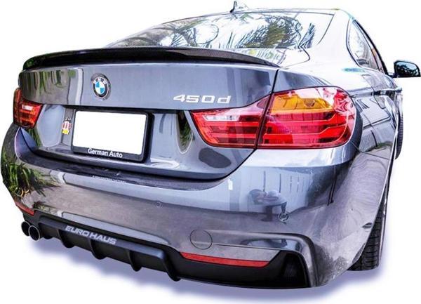 Bmw 4 Serisi F32 F33 F36 M Performance Soldan Çift Çıkış Arka Tampon Eki - Difüzör (Plastik)(Boyasız) - Image 1