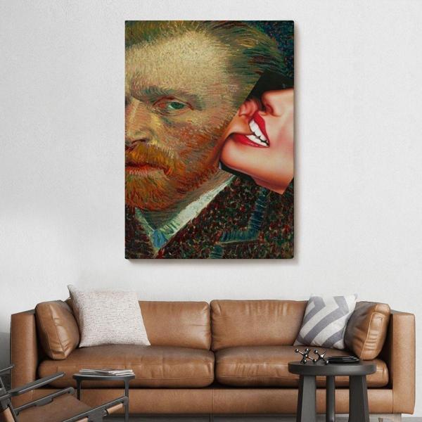 Ena Unity Vincent Van Gogh Kulağını Isıran Kadın Pop Art Tablo-6486 - Image 1