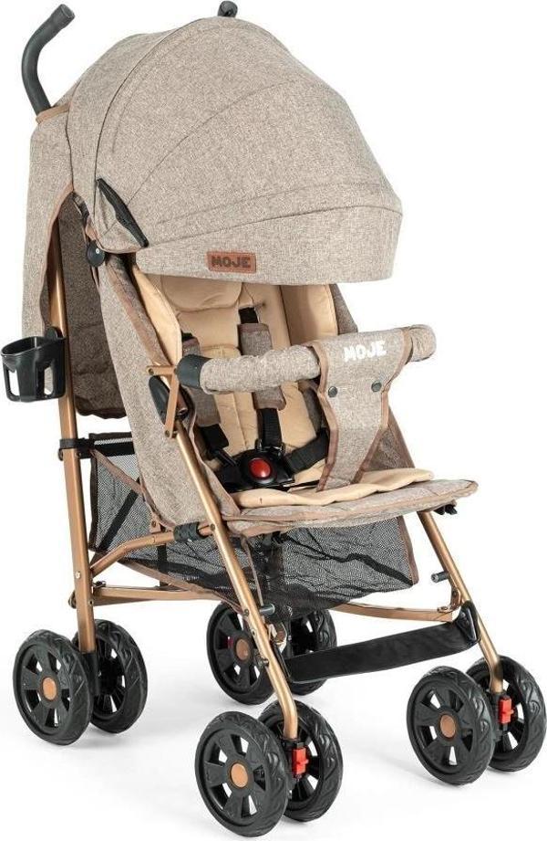 Moje Strong Baston Bebek Arabası Gold Kahve - Image 1