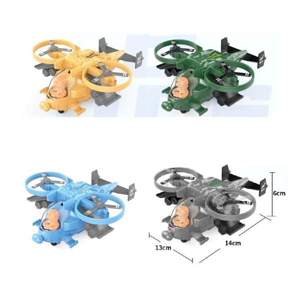 Keşfetmeye Teşvik Eden Sürtmeli Askeri Helikopter Oyuncağı - Image 1