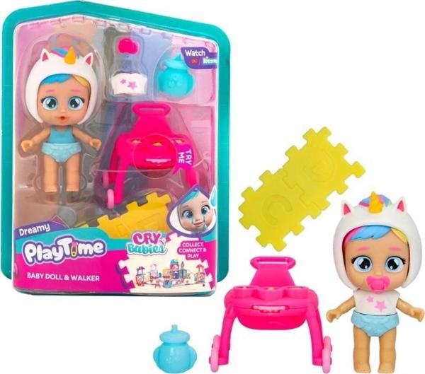 Eğitici Çocuk Gelişim Cry Babies Play Time Mini Bebek ve Yürüteç - Image 1
