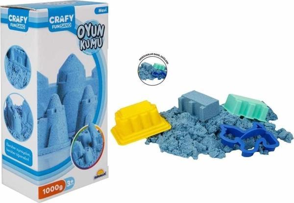Çocuk Eğitici OyuncakCrafy Mavi Kinetik Kum 1000 g - Image 1