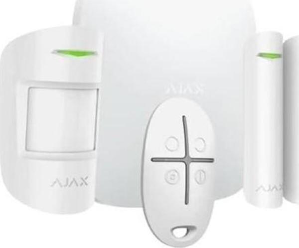 Ajax Starter Hub Kit Cam Kablosuz Alarm Seti Keypad Yok Beyaz - Image 1