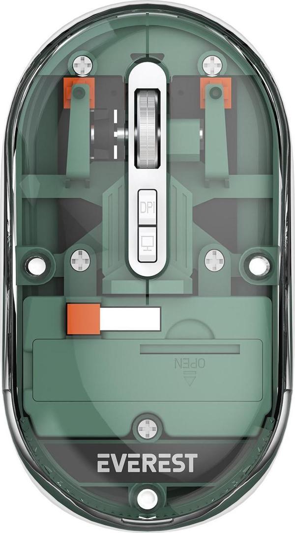 Everest Sm-Bt29 Glassy Yeşil Transparan 2İn1 Bluetooth Ve 2.4Ghz Kablosuz Mouse - Image 1