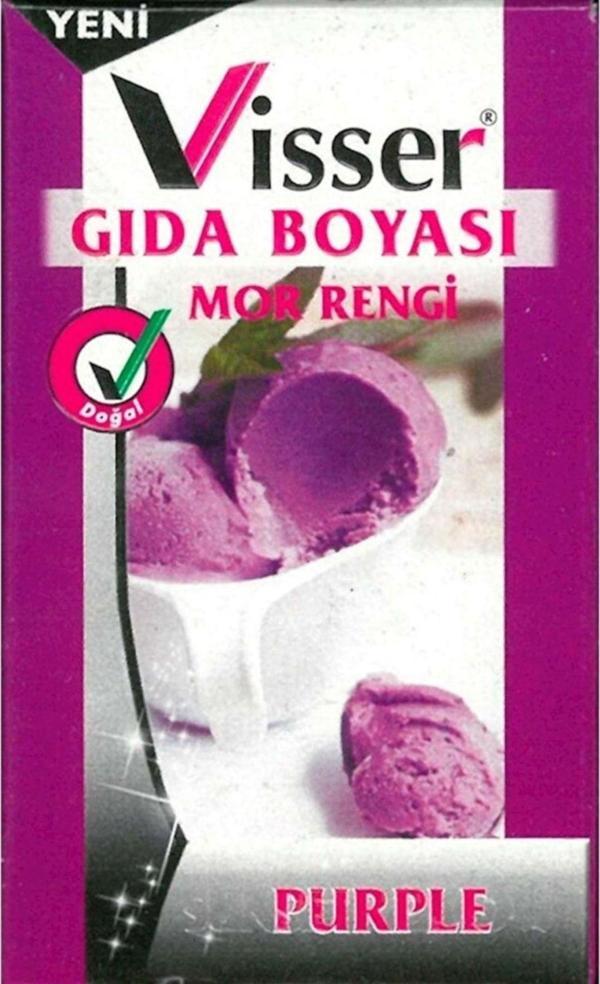 Visser Mor Toz Gıda Boyası Net 9 Gr. G.B - Image 1