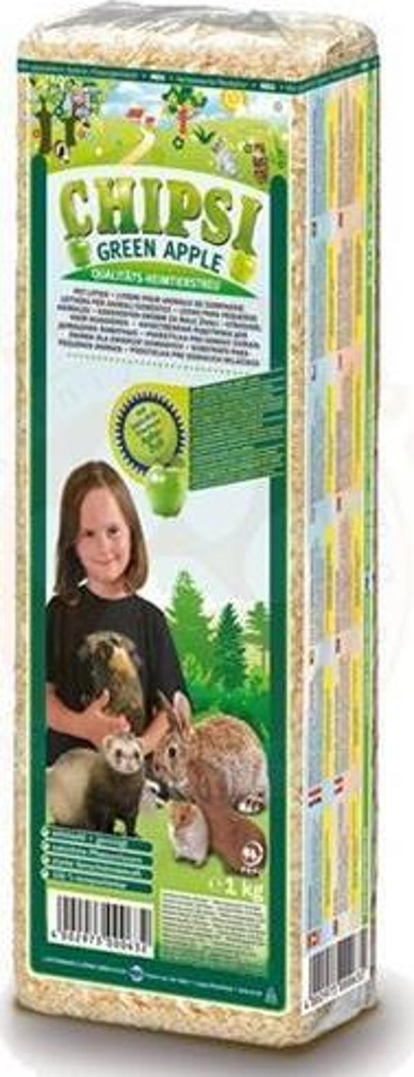 Chipsi Green Apple Yeşil Elma Aromalı Kemirgen Talaşı 1000 Gr - Image 1