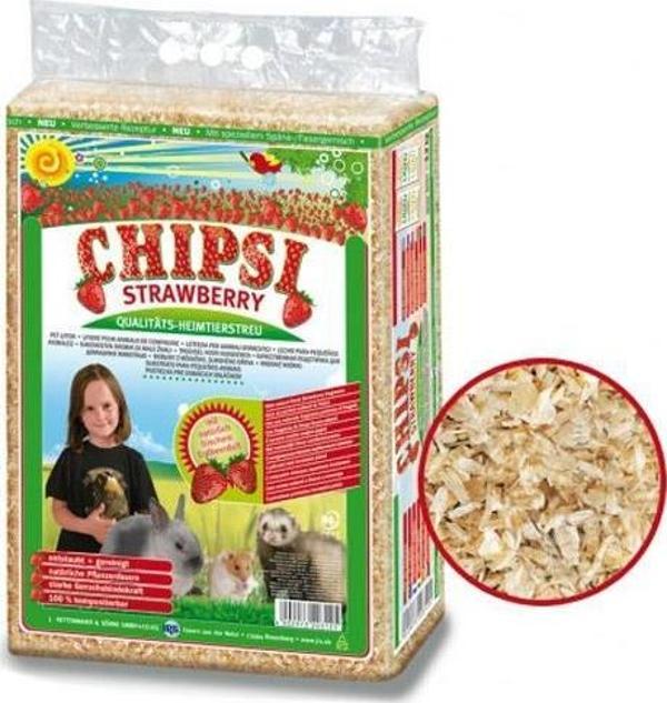Chipsi Strawberry Çilek Aromalı Kemirgen Talaşı 60 Lt (3,2 kg) - Image 1