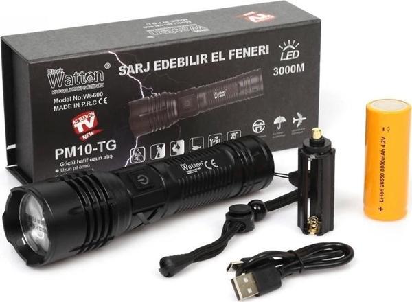 3000 Lümen  Güçlü El Feneri  Wt-600 - Image 1