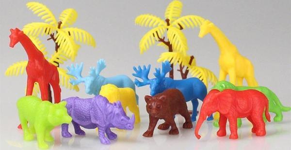669 Toy Play 12 Parça Renkli Mini Vahşi Hayvanlar Figür Seti 4-6 cm - Image 1