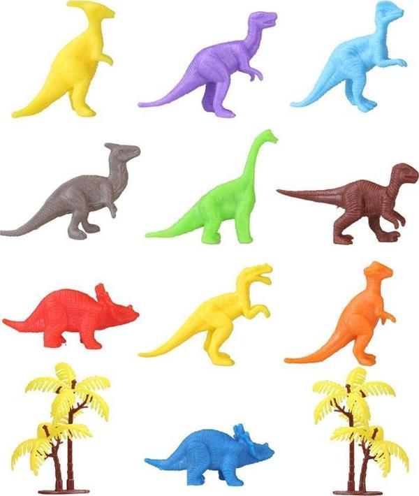 683 Toy Play 12 Parça Renkli Mini Dinozor Figür Seti 4-6 cm - Image 1