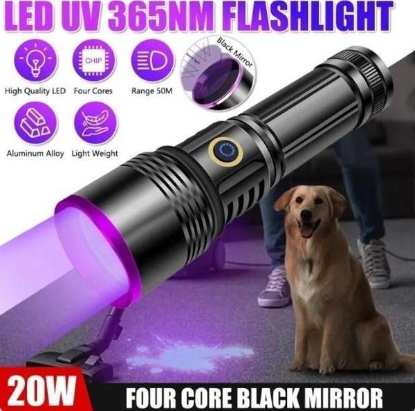 F-365 Uv 20w Şarjlı 26650 Pilli Profesyonel El Feneri - Image 1