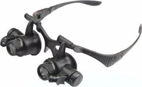 Gözlük Modeli 10x 15x 20x 25x Lens,2led Işıklı,büyüteç - Image 1