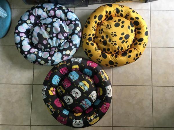 Has Kedi Köpek Simit Kumaş Yatak Karışık Renkli 50 cm - Image 1