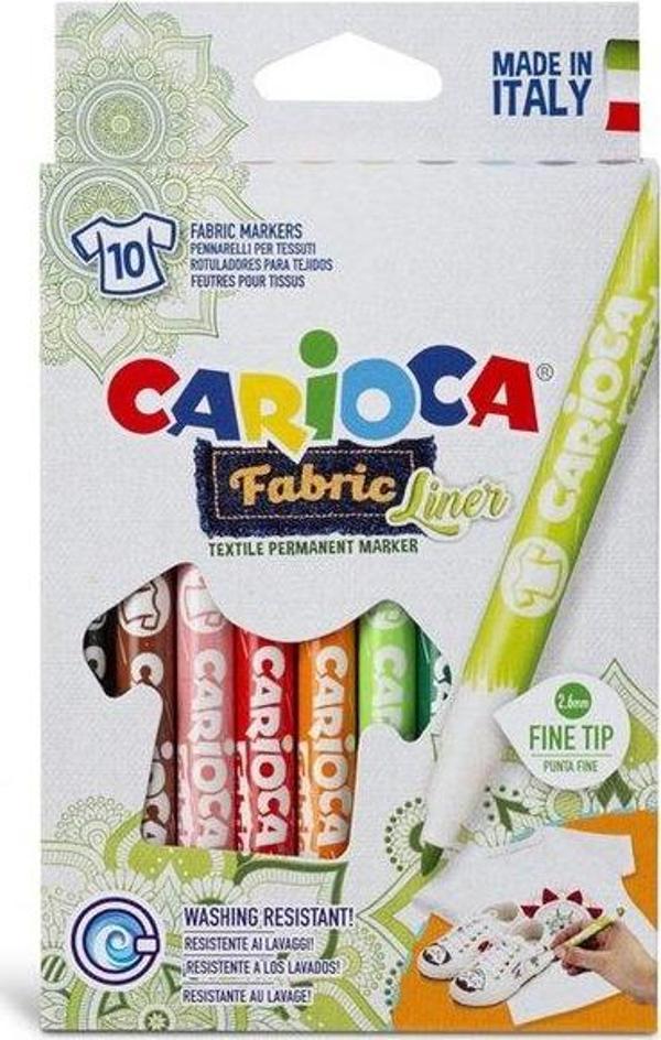Carioca Keçeli Kumaş Boya Kalemi Fine 10'lu 42909 - Image 1