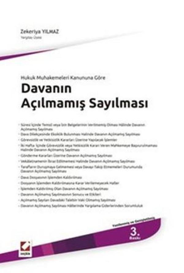 Medeni Usul Hukukunda Davanın Açılmamış Sayılması - Seçkin Yayıncılık - Image 1