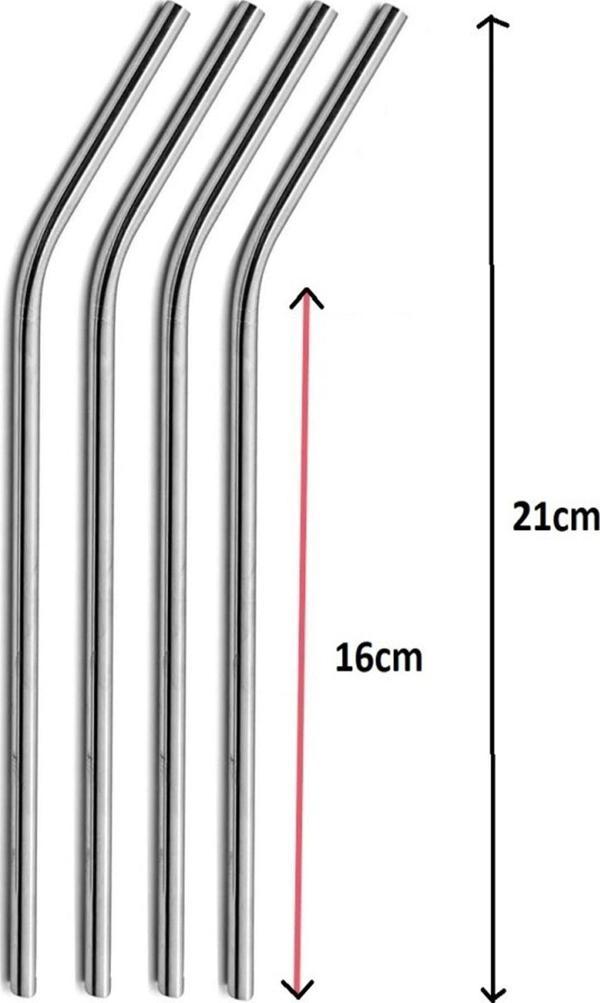 Mobee Çelik Pipet Paslanmaz Çelik Metal Meşrubat Pipeti Ve Pipet Temizleme Fırçası Seti 5 Parça - Image 1