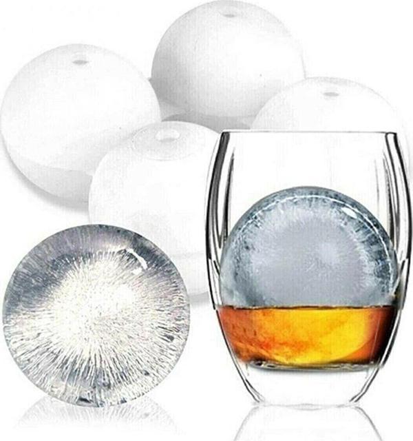 Mobee 4'Lü Küre Buz Kalıbı Buz Topu- Yuvarlak Küre Içecek Buz Topu Dondurucu Buzluk Saklama Kabı - Image 1
