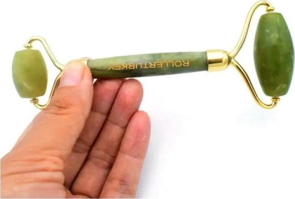 Mobee Jade Roller Çift Taraflı Yeşim Taşı Cilt Masaj Bakım Aleti - Image 1