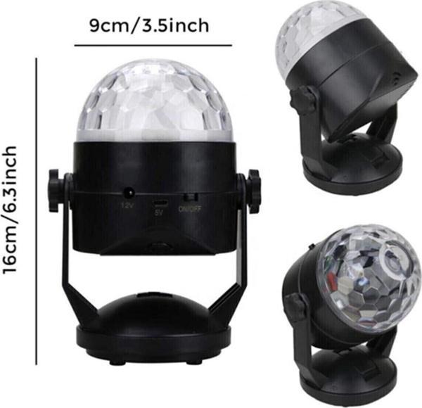 Mobee Parti Işığı Sese Duyarlı Led Küre Renkli Işıklı Lazer Disko Topu - Image 1