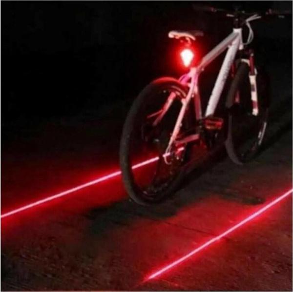 Mobee Bisiklet Lambası Lazer Şeritli Güvenlik Arka Stop Lamba Led Işık - Image 1