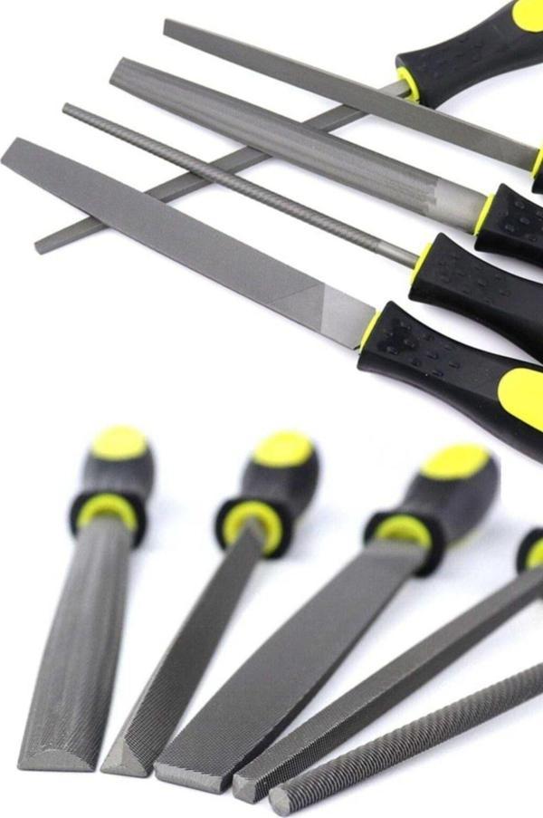 Mobee Meşem-1290 5 Parça Mini Eğe Törpü Seti Ahşap Tahta Oyma Şekillendirme Büyük Boy 1410 - Image 1