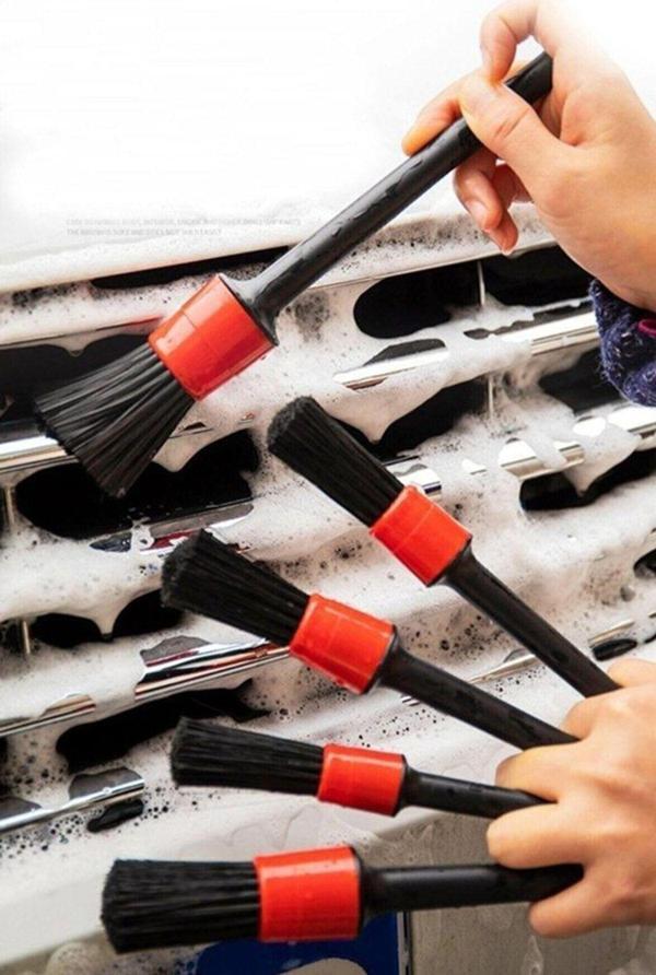 Mobee Detail Dash Brush Oto Detay Fırçası Seti 5 'Li Kaliteli Detaylı Farklı Boyutlarda Fırça Seti - Image 1