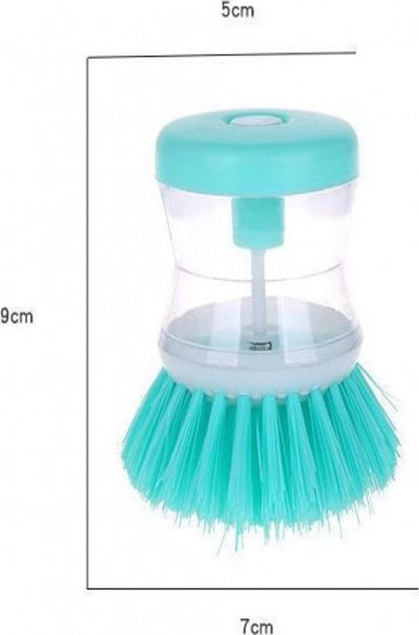 Mobee Sıvı Deterjan Hazneli Bulaşık Fırçası | Hazneli Mutfak Banyo Lavabo Yıkama Fırçası - Image 1