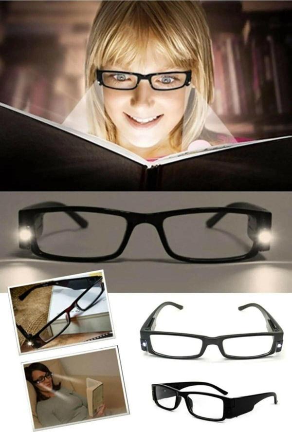 Mobee Kitap Okuma Gözlüğü Okuma Lambası Led Işıklı Pilli Camsız - Image 1