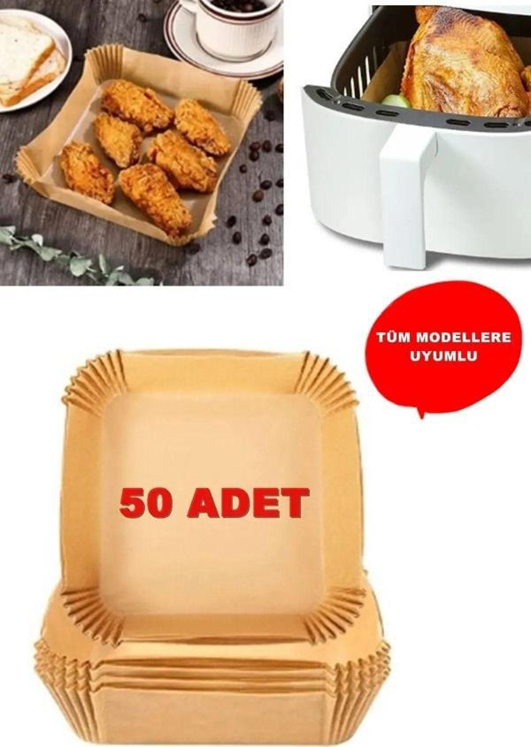 Mobee Kare Airfryer Pişirme Kağıdı 20X4,5 Cm 50 Adet - Image 1