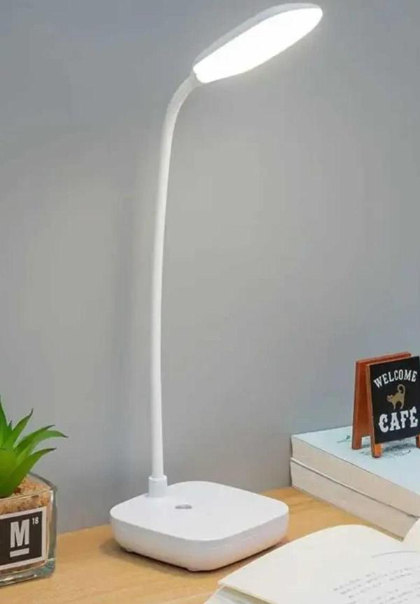 Mobee Kablosuz Şarjlı Dokunmatik Üç Renk Led Masa Lambası Ders Çalışma Okuma Işığı Dimmer Ayarlı Wb-01 - Image 1