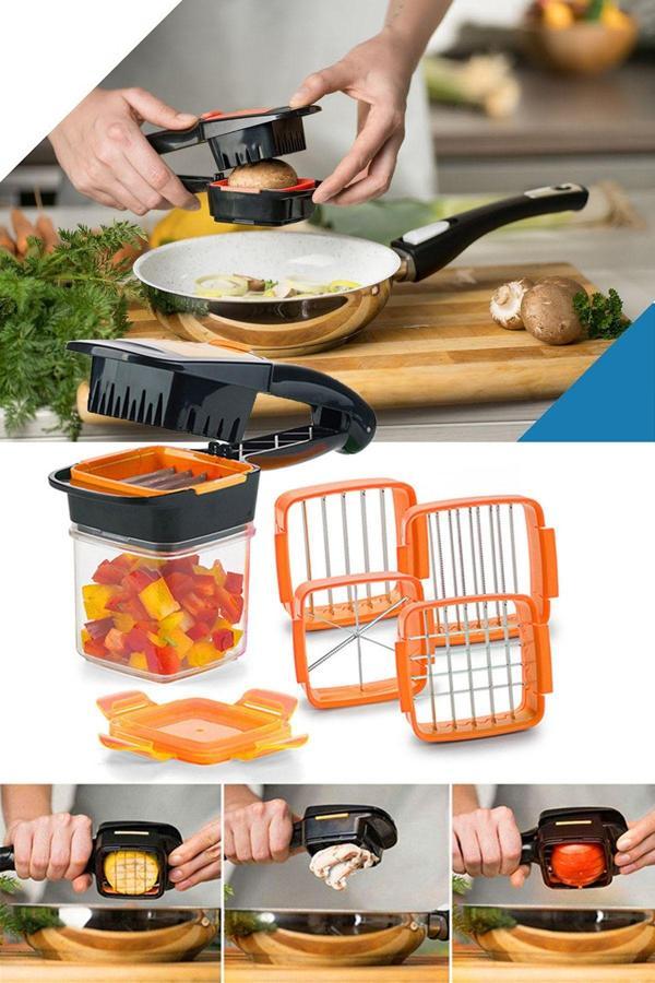 Mobee Nicer Dicer Quick Pratik Patates Soğan Sebze Dilimleyici Doğrayıcı Rende - Image 1