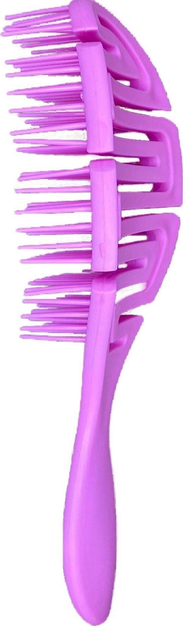 Mobee Kullanımı Kolay Bükülebilir Hafif Acıtmaz Saç Tarağı Pembe - Image 1