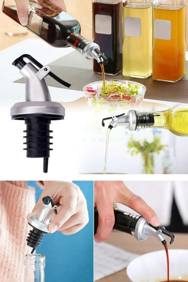 Mobee Kapaklı Şişe Ucu Servis Aparatı Damlalık Yağdanlık Tıpa Tapa Mantar - Image 1