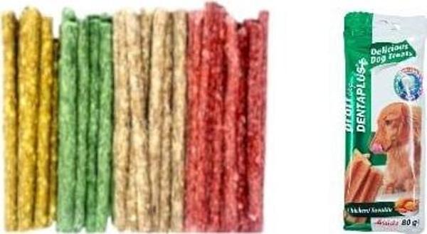 100'lü Munchy Ödül Çubuğu+Dentaplus Tavuklu Köpek Ödül Çubuğu X4 Sticks - Image 1