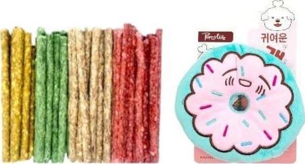 100'Lü Munchy Ödül Çubuğu+Peluş Donut Figürlü Oyuncak  - Image 1