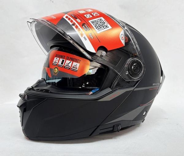 MT Atom 2 Sv A1 Mat Siyah Çene Açılır İç Güneş Vizörlü - Image 1