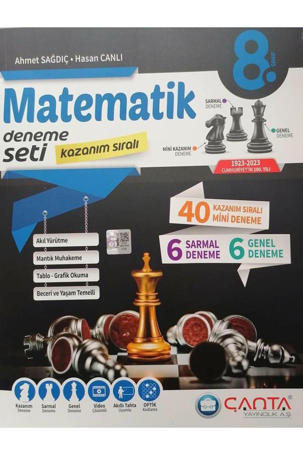 Çanta 8.Sınıf LGS YENİ Kazanım Sıralı Matematik Deneme Seti-hzçnt01 - Çanta Yayıncılık - Image 1