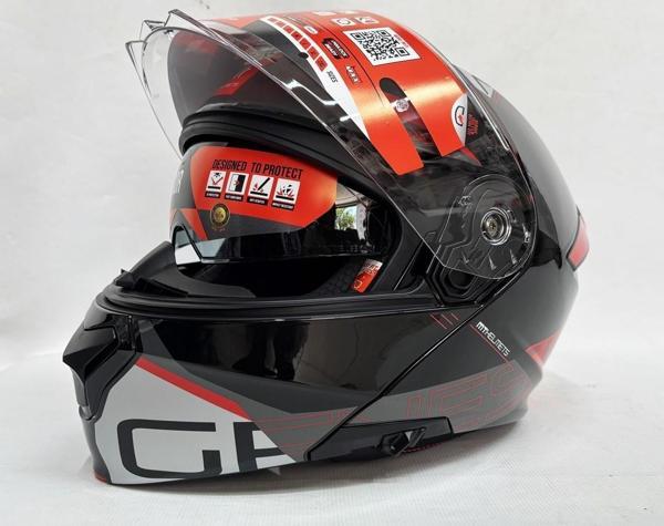 MT Genesis Sv Atempo B15 Parlak Renk Çene Açılır Kask Iç Güneş Vizörlü - Image 1