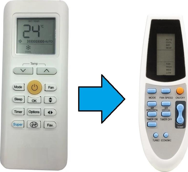 Midea RG70A/BGEF İle Uyumlu Klima Kumandası-Resimde Sağdaki Gönderilir - Image 1