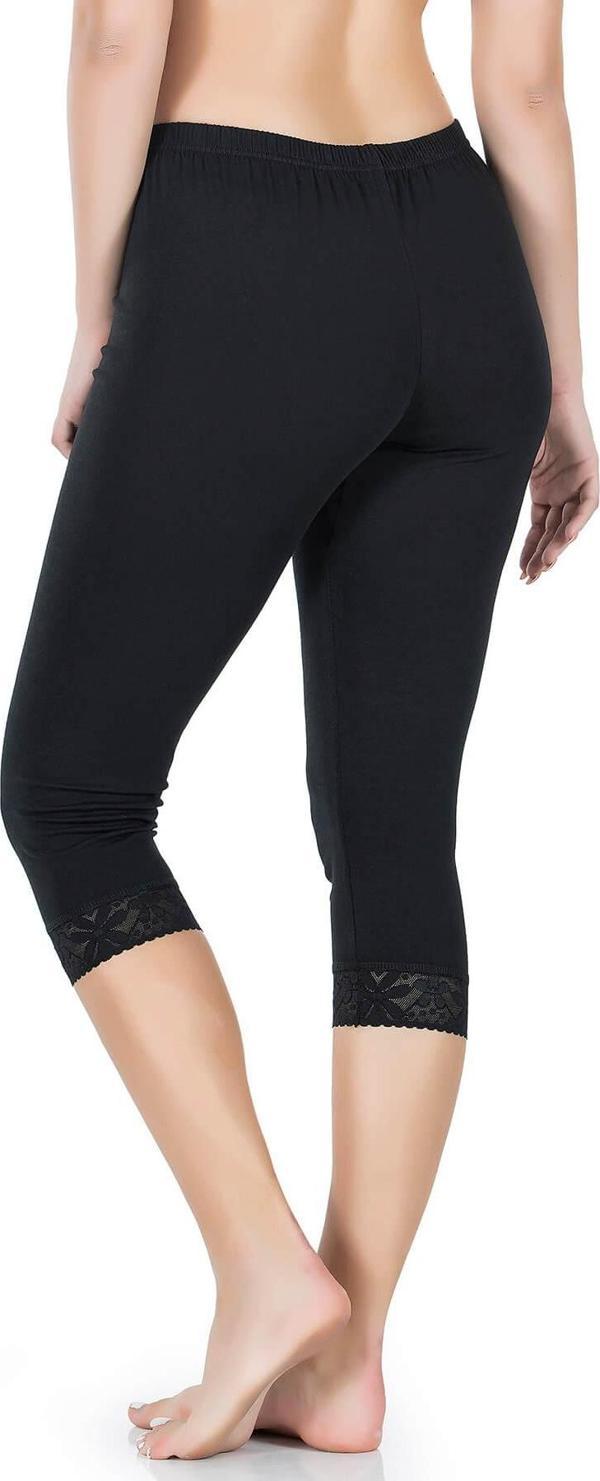 Paçası Dantelli Kısa Kadın Tayt - Image 1