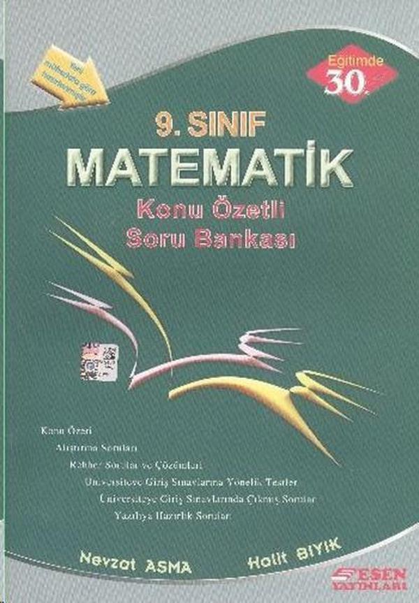 9. Sınıf Matematik Konu Özetli Soru Bankası - Esen Yayıncılık - Eğitim - Image 1