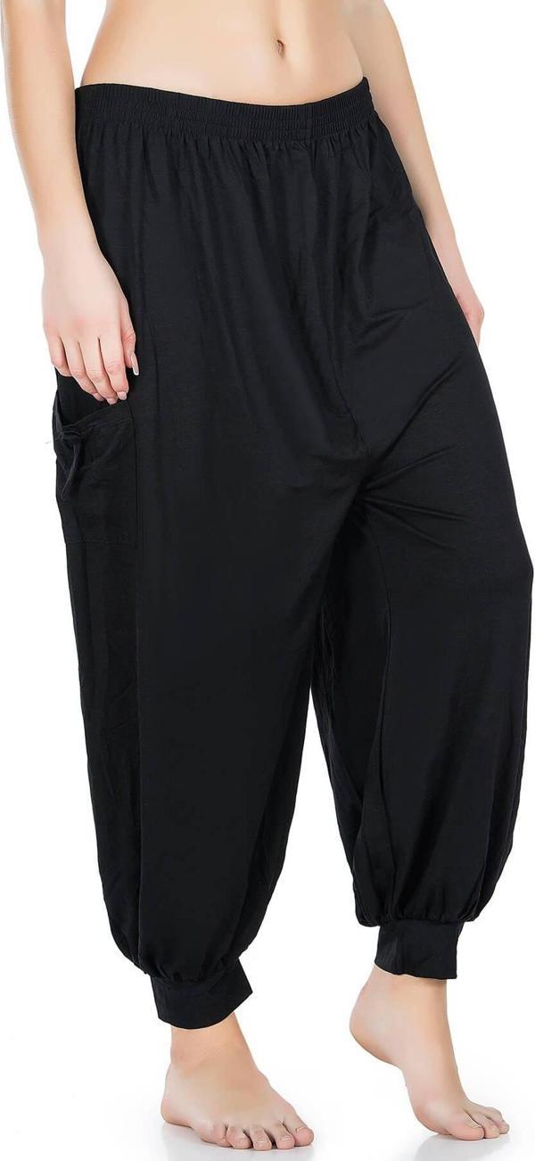 Siyah Manşetli Şalvar -SYH - Image 1