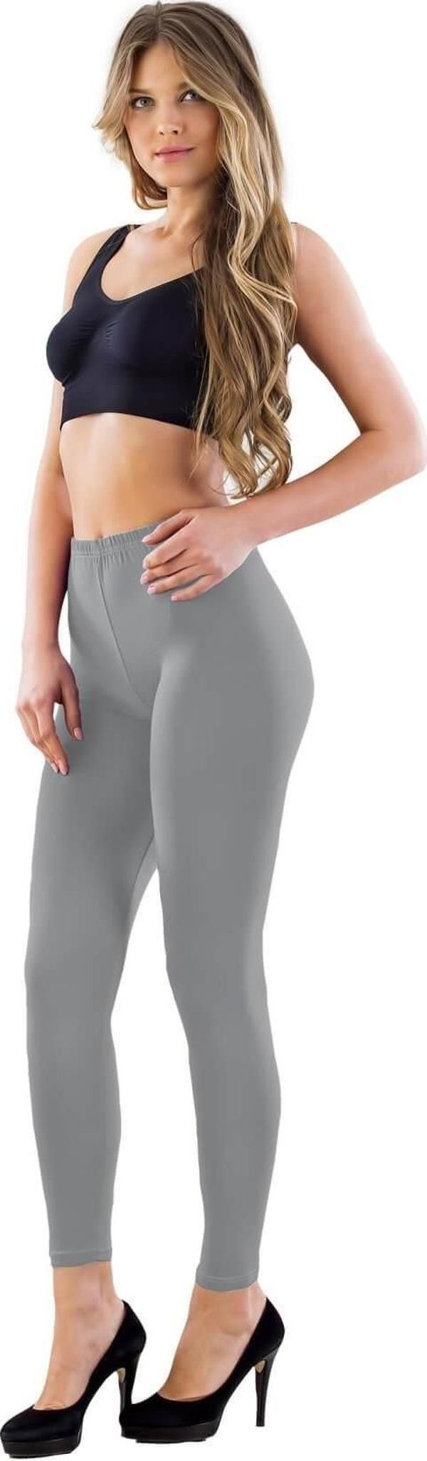 GRİ   Full Ligralı Uzun Tayt - Image 1