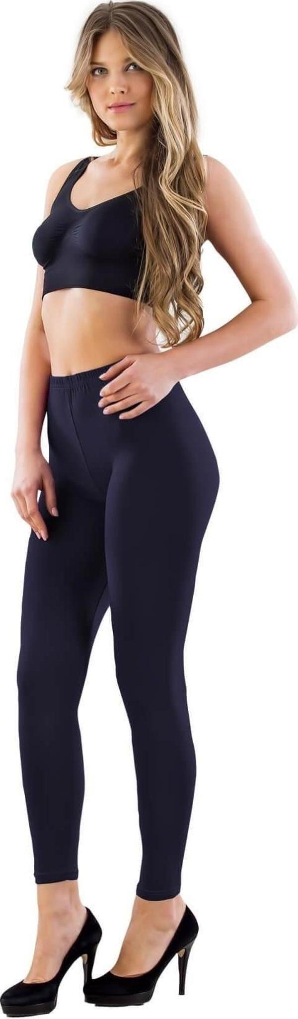 LACİVERT    Likralı Uzun Battal Tayt - Image 1