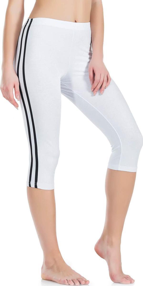 Çizgili Kadın Kapri Tayt - Image 1