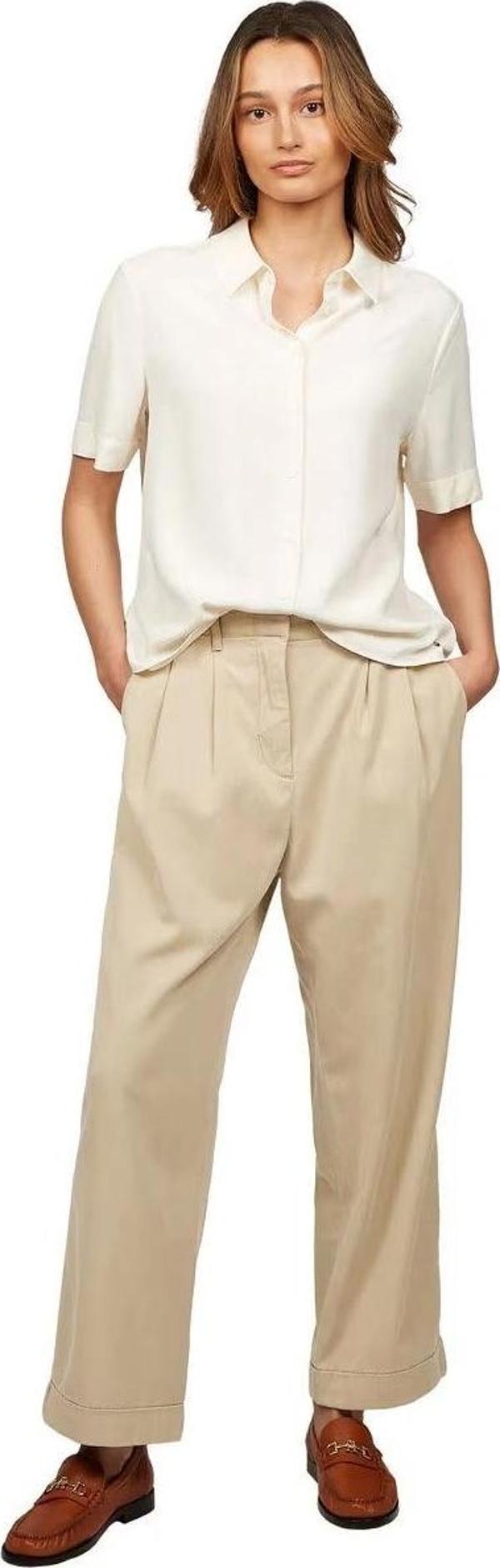 Tommy Hilfiger CO BLEND RLXD STR PULL ON CHINO Kadın  Pantolon WW0WW45589AEG - Image 1