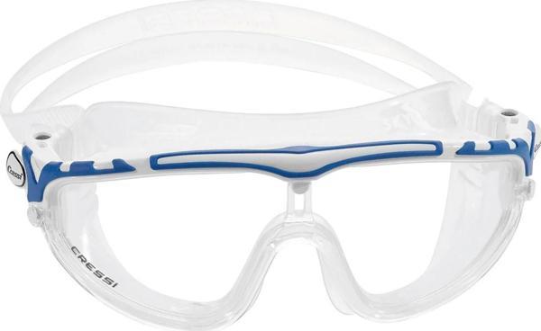 Cressi Skylight Silikon Yetişkin Yüzücü Maskesi Clear White Blue - Image 1