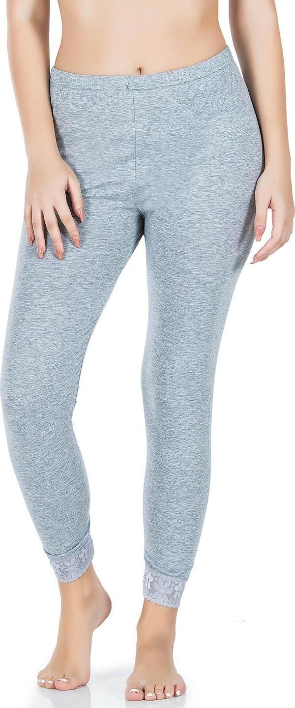 Paçası Dantelli Kadın Tayt - Image 1