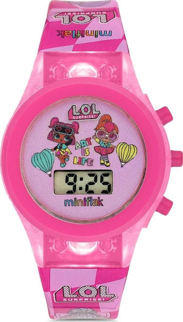 Miniflak LOL Surprise! Lisanslı LOL7001 Pembe Işıklı Çocuk Saati - Image 1