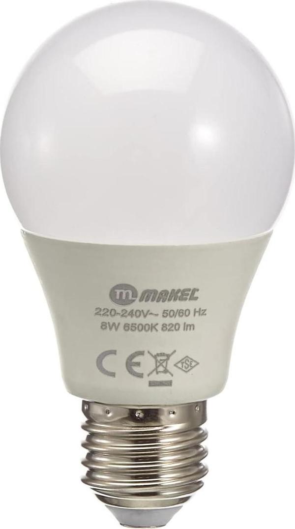 Makel Led Ampul, 8 W, 6500 K, Soğuk Beyaz - Image 1